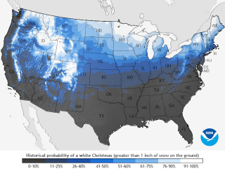 Illustration for article titled Will Your City See Snow on December 25th?